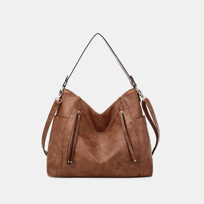 Textured PU Leather Tote Bag