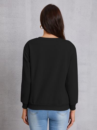 WILD SOUL Round Neck Dropped Shoulder Sweatshirt