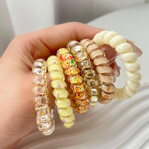 6-Piece Resin Telephone Line Hair Ropes