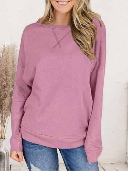 Dropped Shoulder Long Sleeve T-Shirt