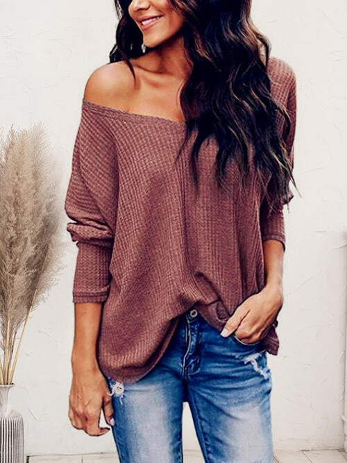 V-Neck Long Sleeve T-Shirt