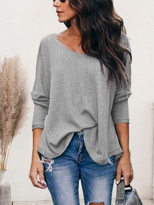 V-Neck Long Sleeve T-Shirt