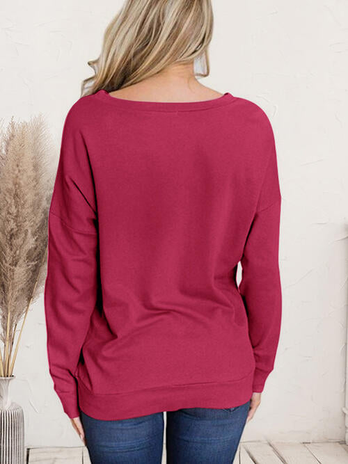 Dropped Shoulder Long Sleeve T-Shirt